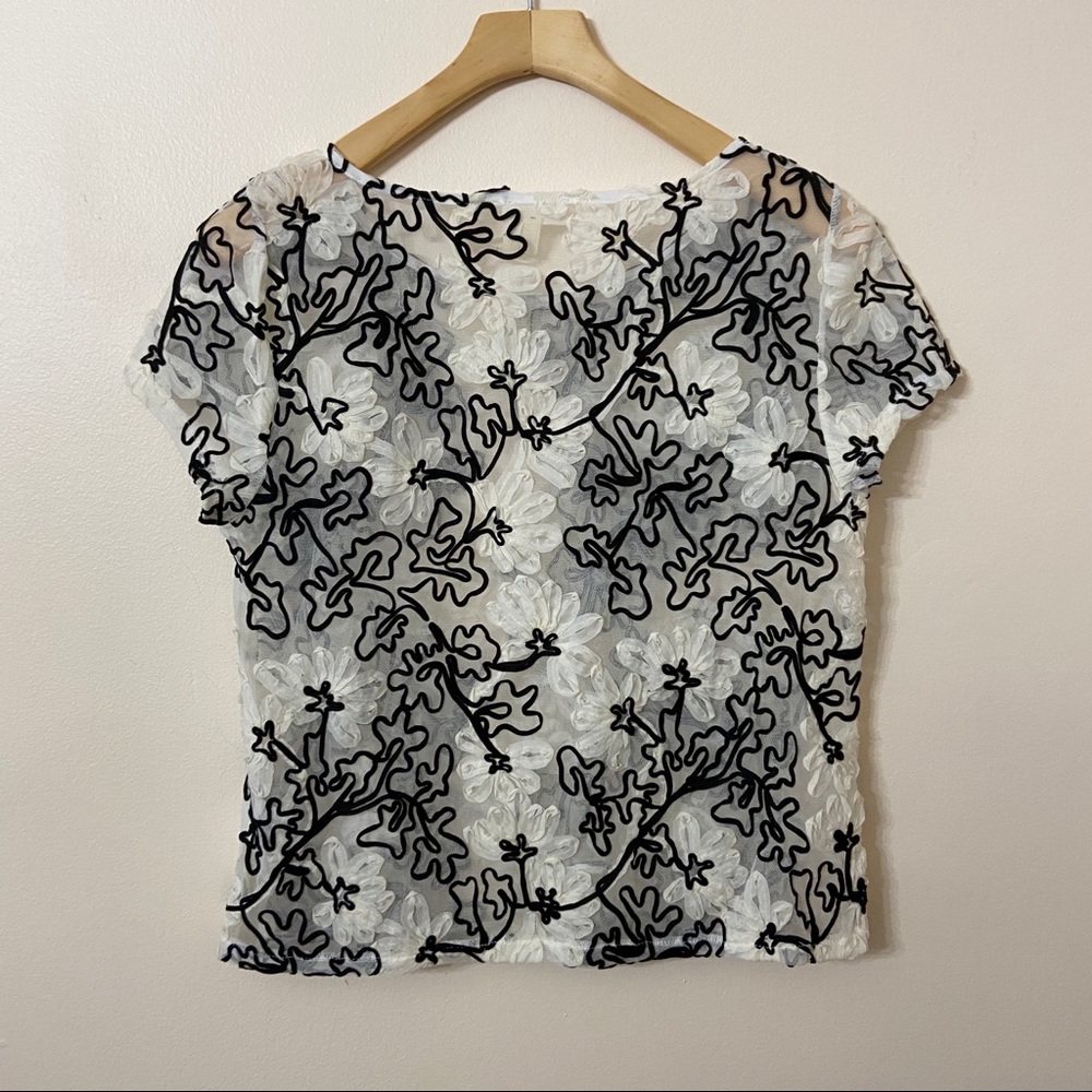 MEADOW RUE Ribbon Flower Top M - Picture 3 of 5
